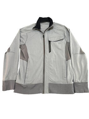 Lululemon Gray Vent Tech Full Zip Jacket Men XL Magnetic Pocket Yoga Stretch